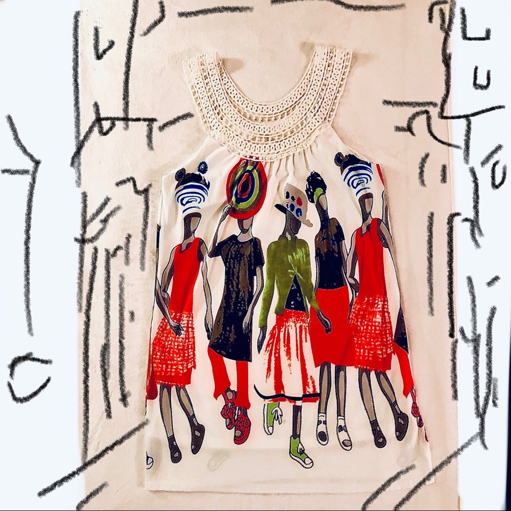 ANTHROPOLOGIE Rare Aryeh ethnic ladies shift dress